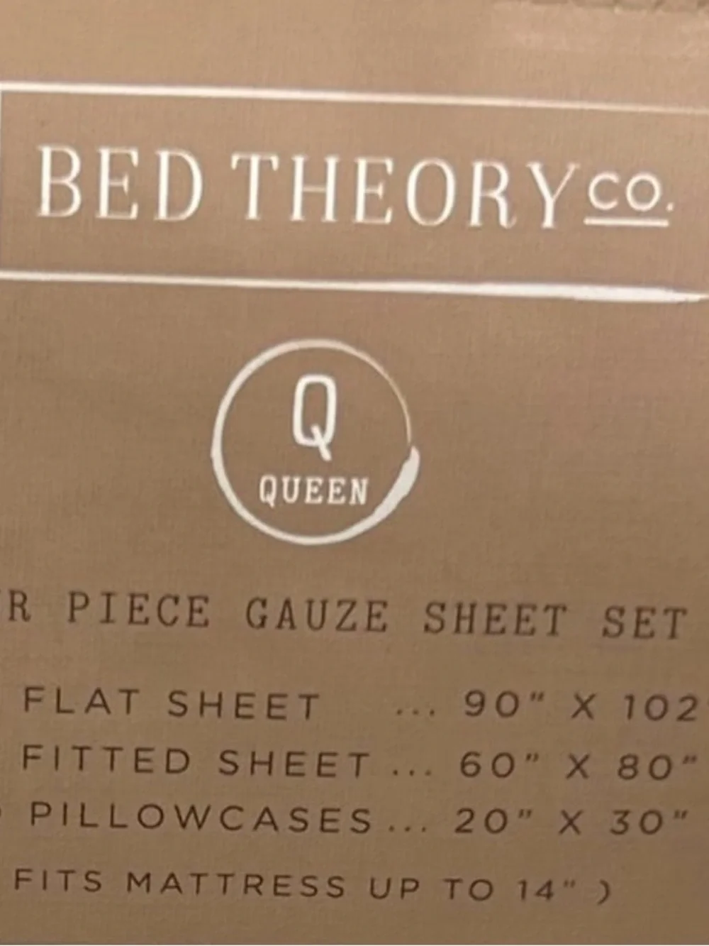 Bed Theory Co. Four Piece Gauze Queen White Sheet Set Soft Unique Texture